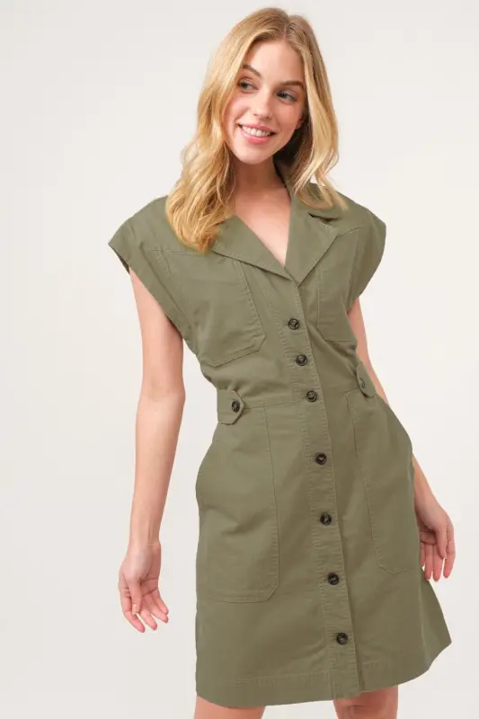 Button Up Sleeveless Dress online
