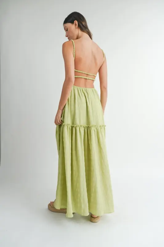 Cutout Waist Backless Maxi Dress online