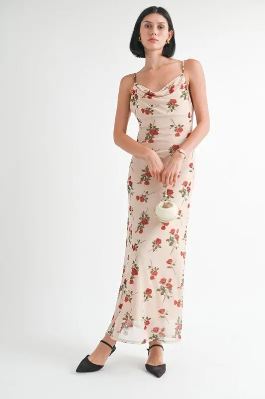 Floral Cowl Neck Maxi Dress online