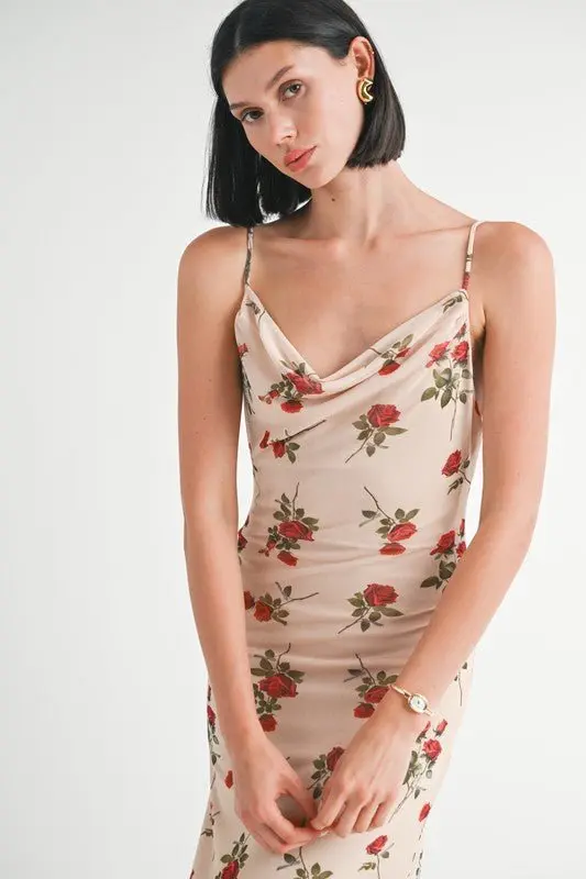 Floral Cowl Neck Maxi Dress online