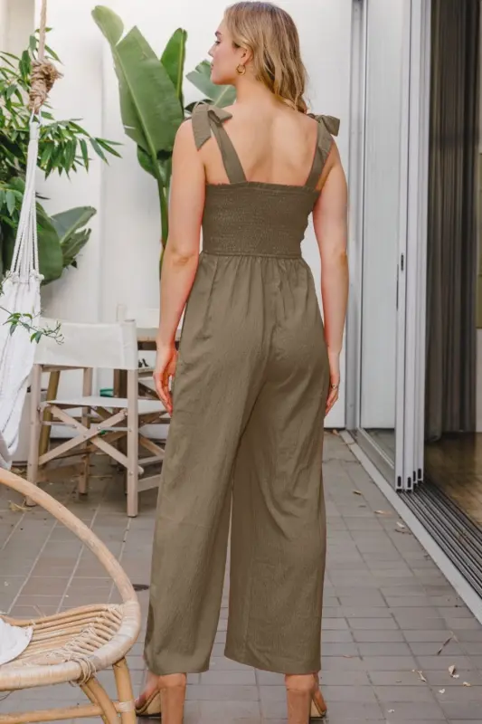 Smocked Sleeveless Jumpsuit online